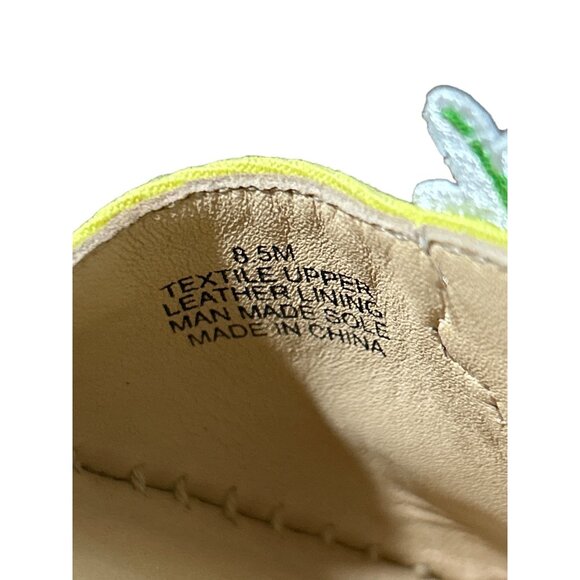 Lilly Pulitzer Women's Sz 8.5 Sandals Pineapple Canvas Flats Ankle Strap Yellow - Picture 10 of 10